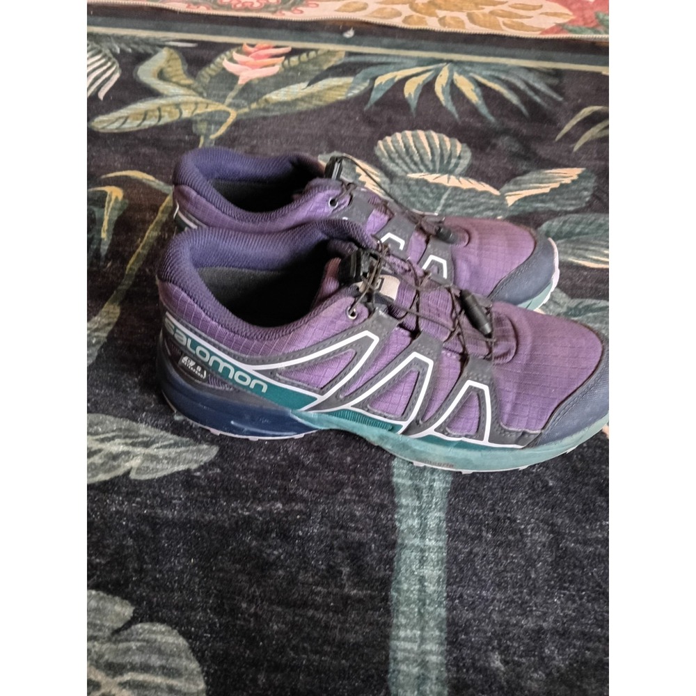 Salomon Speedcross Waterproof Purple Hiking Shoes Women's 7 Mens 6